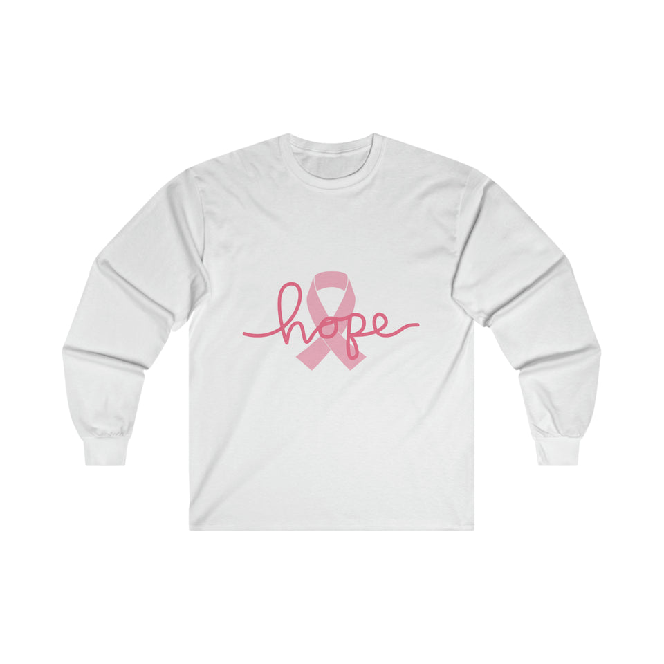 Breast Cancer Awareness HOPE Ultra Cotton Long Sleeve Tee