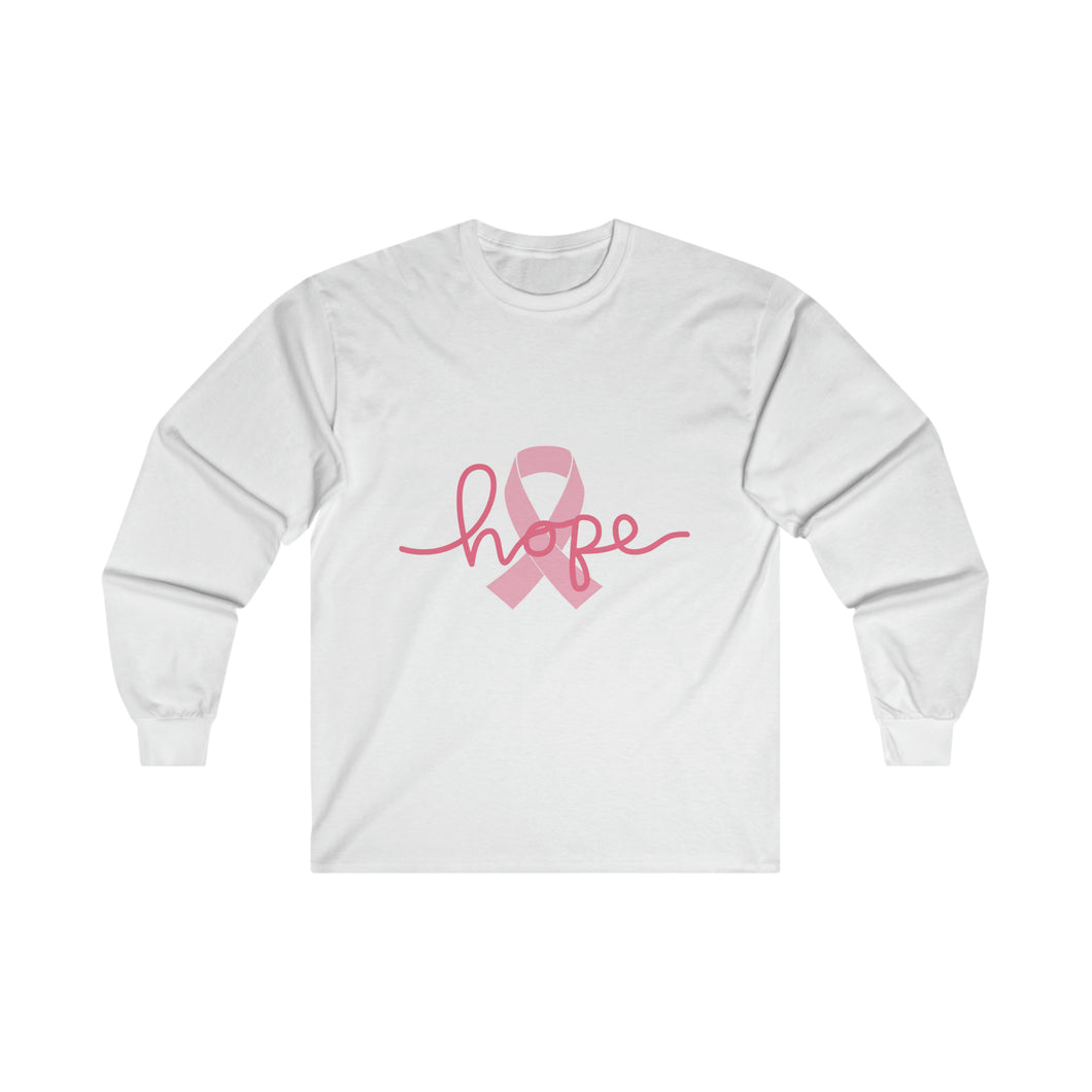 Breast Cancer Awareness HOPE Ultra Cotton Long Sleeve Tee