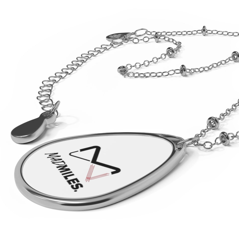 Mad Miles Logo Oval Necklace