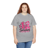1 Yr Survivor Breast Cancer Awareness Unisex Heavy Cotton Tee