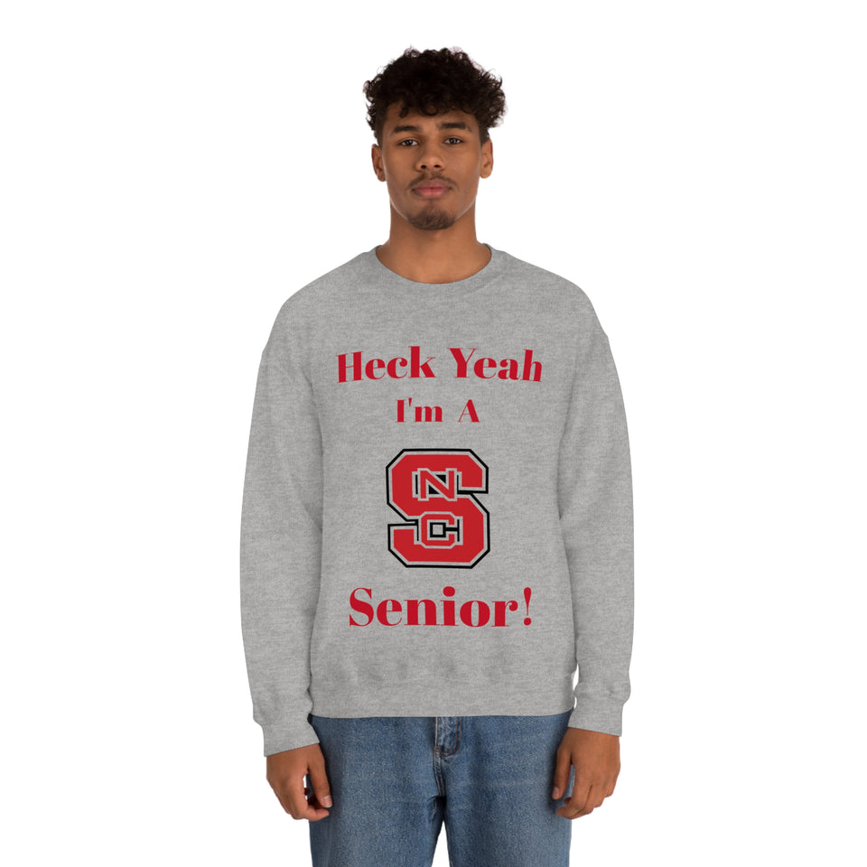 Heck Yeah I'm A NC State Senior Unisex Heavy Blend™ Crewneck Sweatshirt