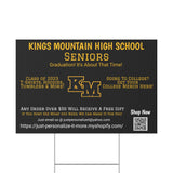 Kings Mountain HS Universal Plastic Yard Sign