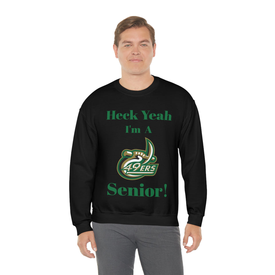 Heck Yeah I'm A UNCC Senior Unisex Heavy Blend™ Crewneck Sweatshirt