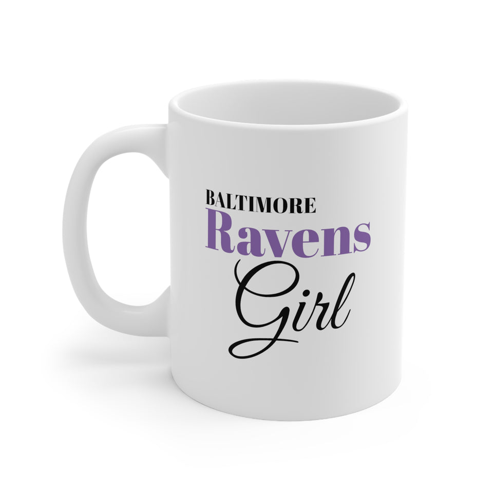 Baltimore Ravens Girl Ceramic Mug 11oz