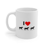 P Love Horses Ceramic Mug 11oz