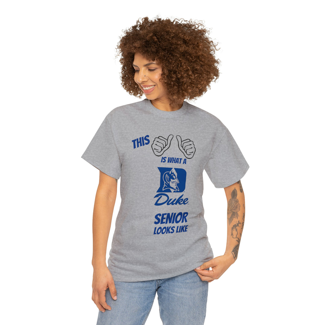 This Is What A Duke Senior Looks Like Unisex Heavy Cotton Tee