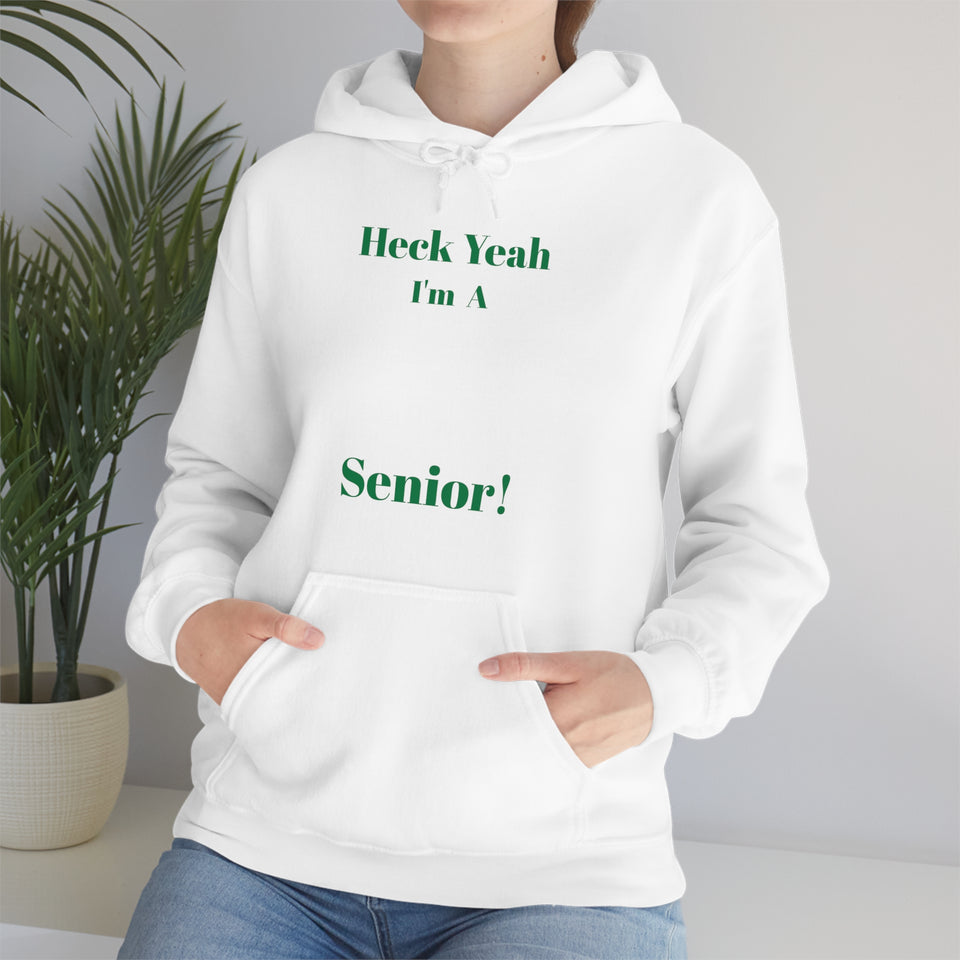 Heck Yeah I'm A UNCC Senior Unisex Heavy Blend™ Hooded Sweatshirt
