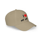 I Love Horses Low Profile Baseball Cap