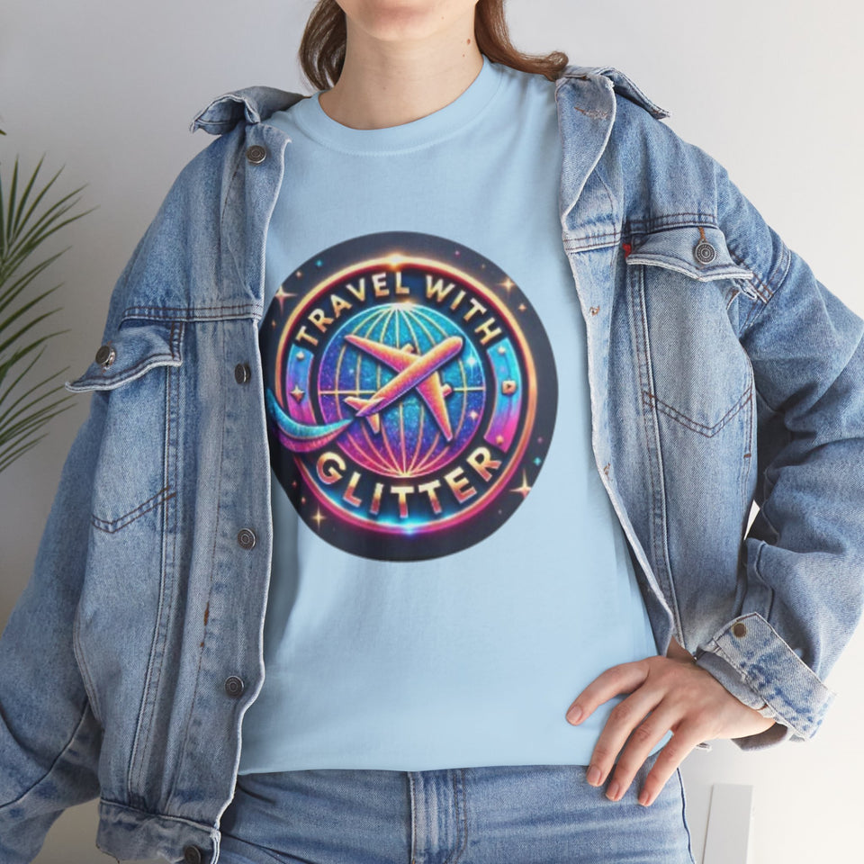 Travel With Glitter Unisex Heavy Cotton Tee
