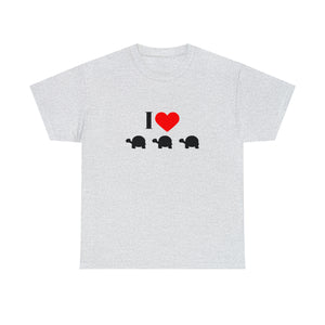I Love Turtles Unisex Heavy Cotton Tee