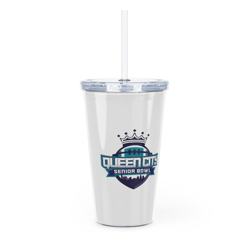 Queen City Senior Bowl Plastic Tumbler with Straw