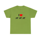 I Love Horses Unisex Heavy Cotton Tee