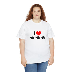 I Love Turtles Unisex Heavy Cotton Tee