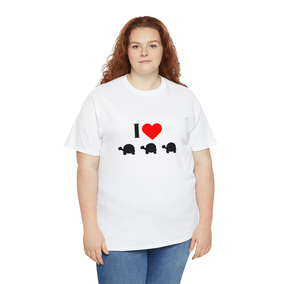 I Love Turtles Unisex Heavy Cotton Tee