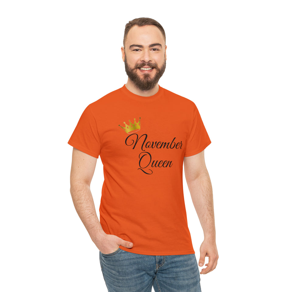 November Queen Unisex Heavy Cotton Tee