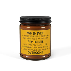 Overcome Scented Soy Candle (Multi-Size, Amber Jar)