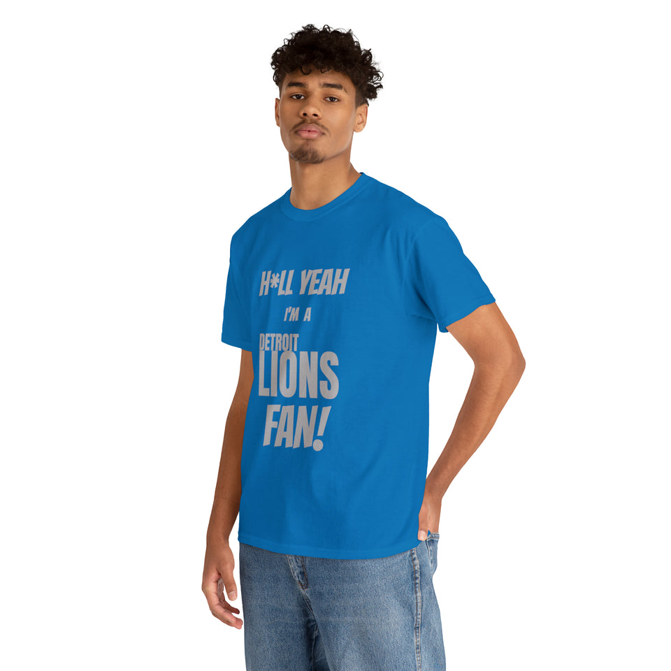 Detroit Lions Football Unisex Heavy Cotton Tee