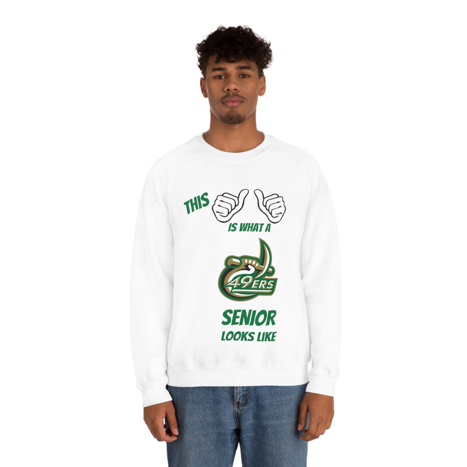 This Is What A UNCC Senior Looks Like Unisex Heavy Blend™ Crewneck Sweatshirt