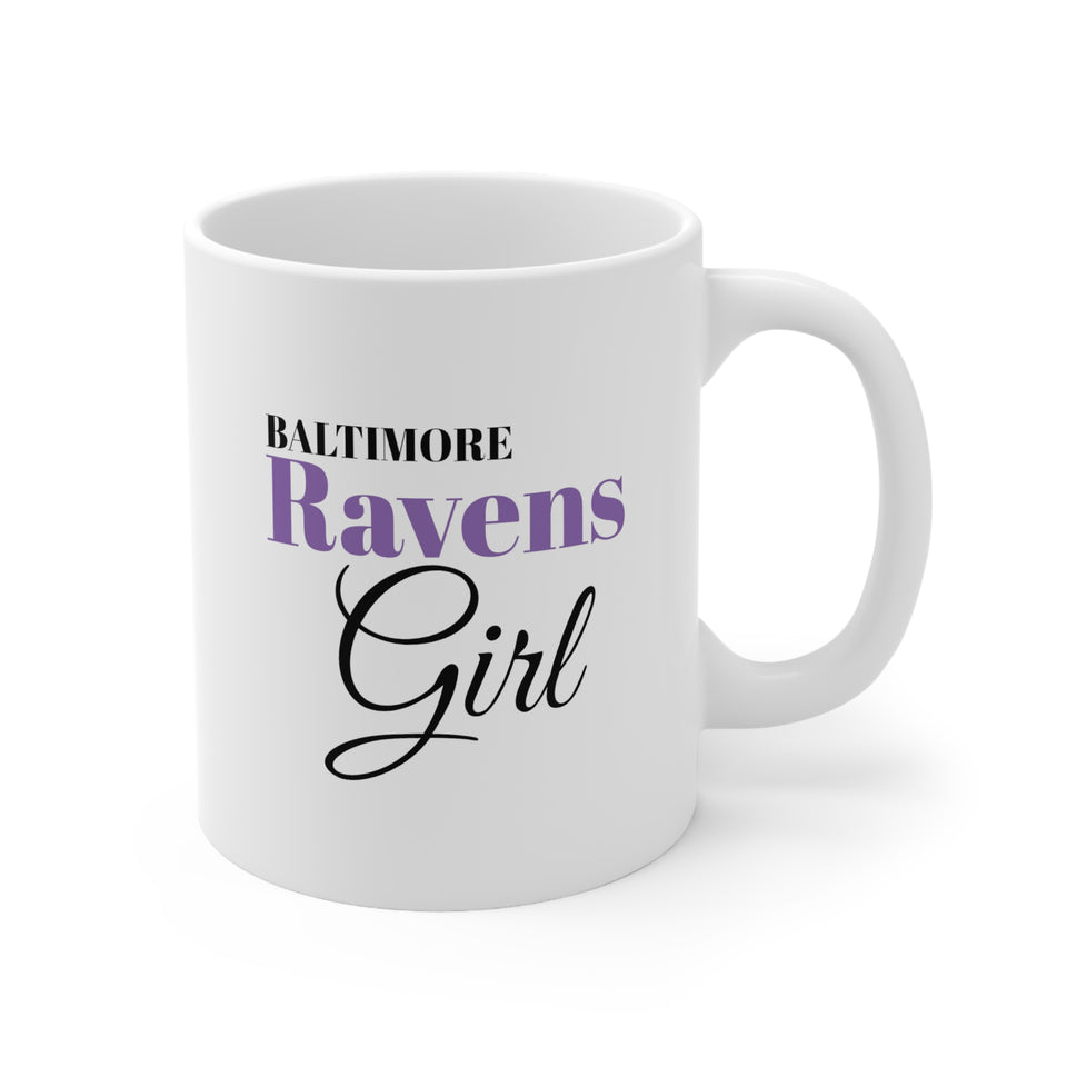 Baltimore Ravens Girl Ceramic Mug 11oz