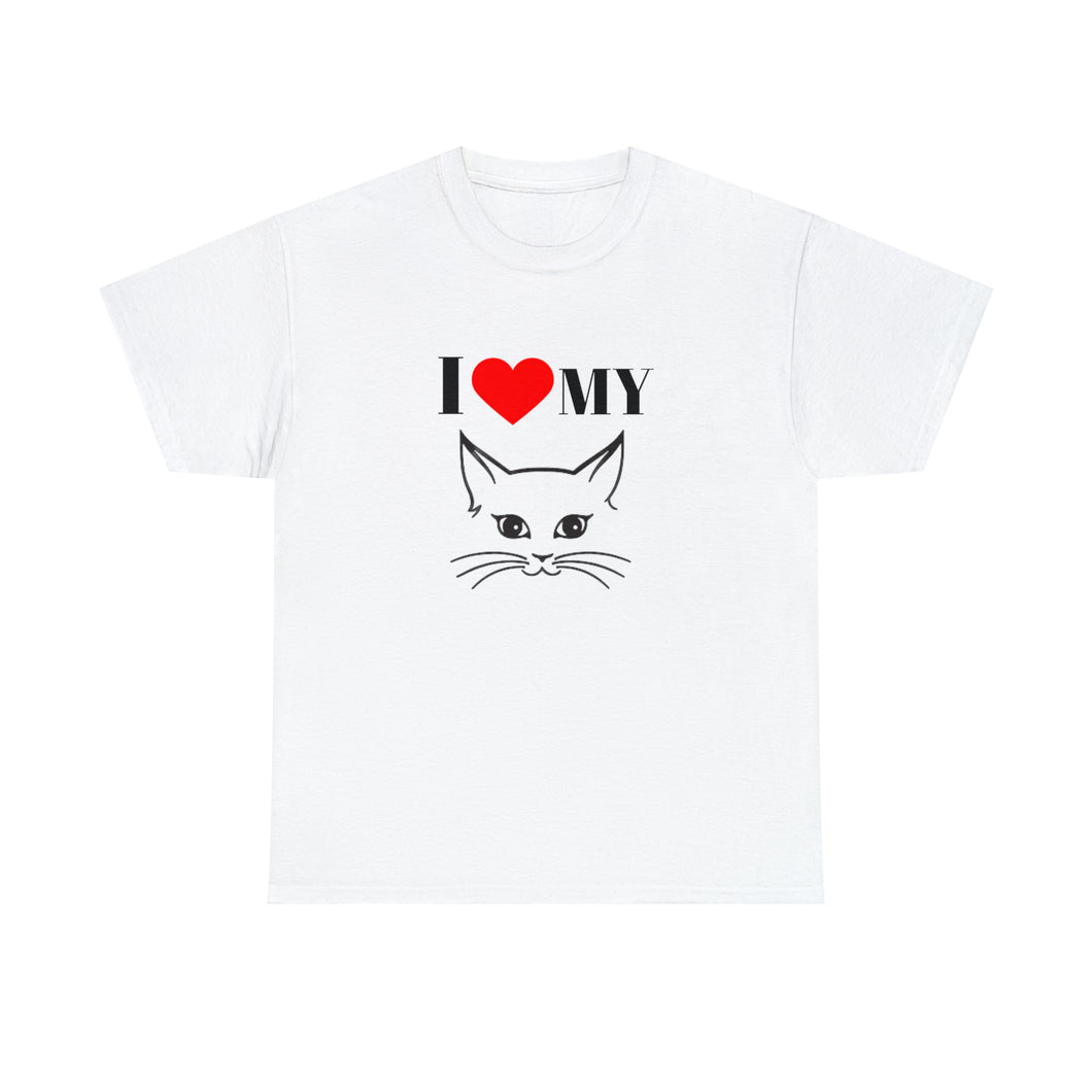 I Love My Cat Unisex Heavy Cotton Tee