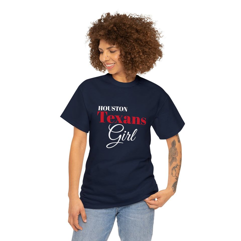 Houstons Texans Girl Unisex Heavy Cotton Tee