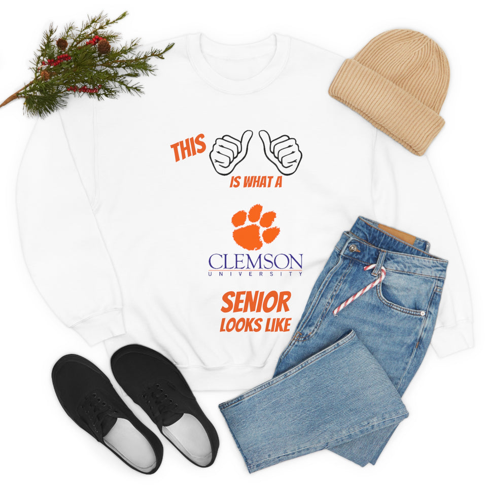 This Is What A Clemson Senior Looks Like Unisex Heavy Blend™ Crewneck Sweatshirt