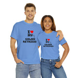 I Love My Golden Retriever Unisex Heavy Cotton Tee
