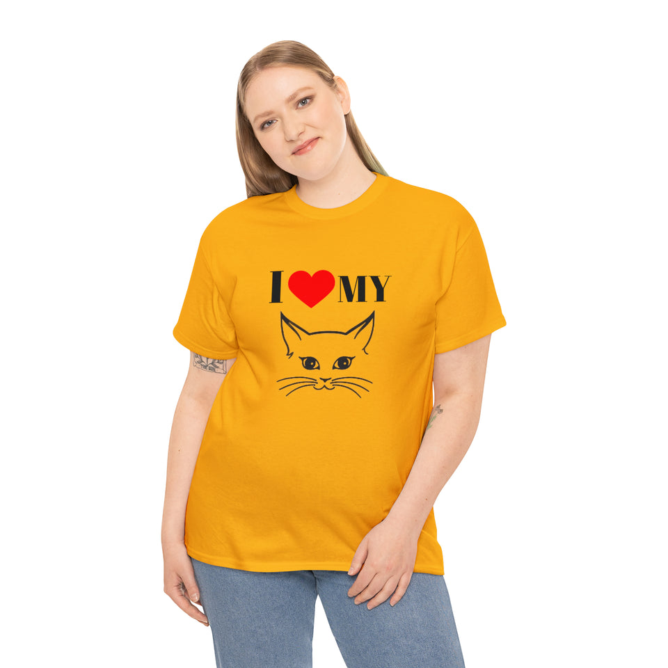 I Love My Cat Unisex Heavy Cotton Tee