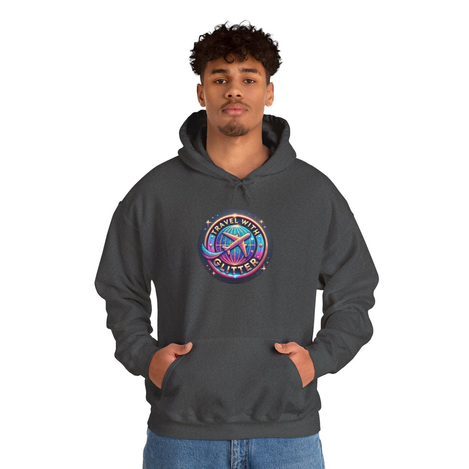 Travel With Glitter Unisex Heavy Blend™ Hooded Sweatshirt