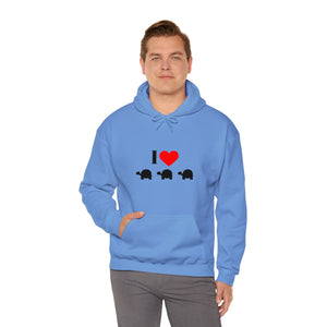 I Love Turtles Unisex Heavy Blend™ Hooded Sweatshirt