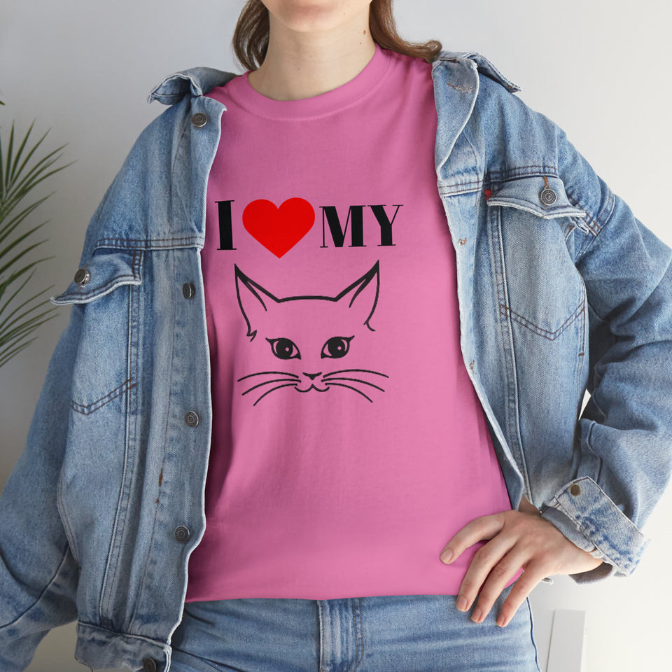 I Love My Cat Unisex Heavy Cotton Tee