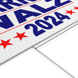 Harris Walz 2024 Plastic Yard Sign