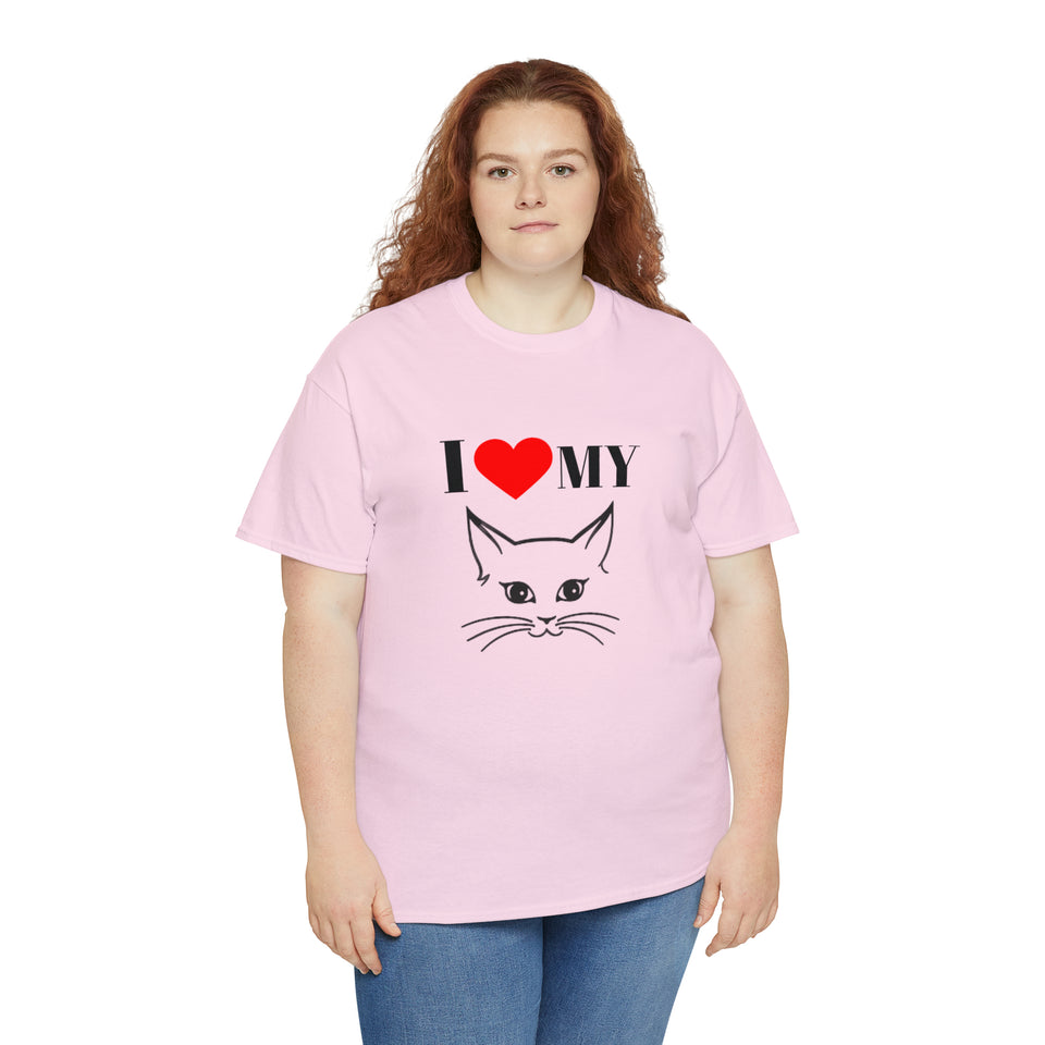 I Love My Cat Unisex Heavy Cotton Tee