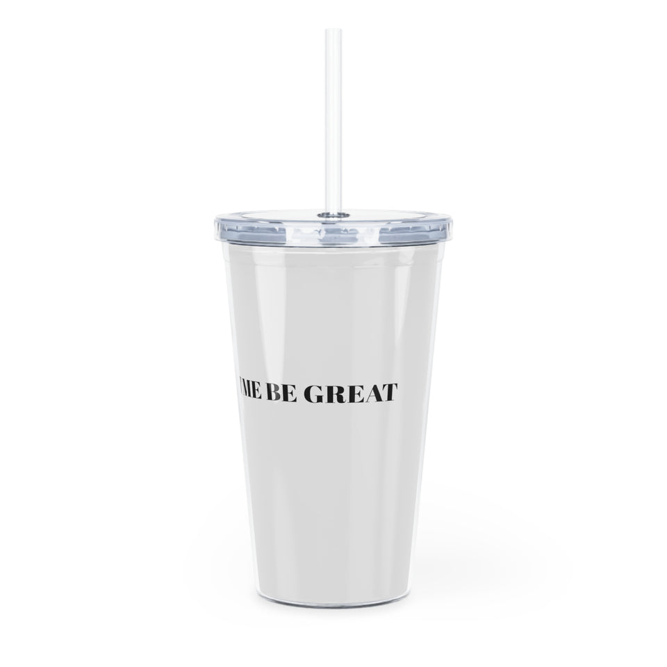 Plastic Tumbler with Straw