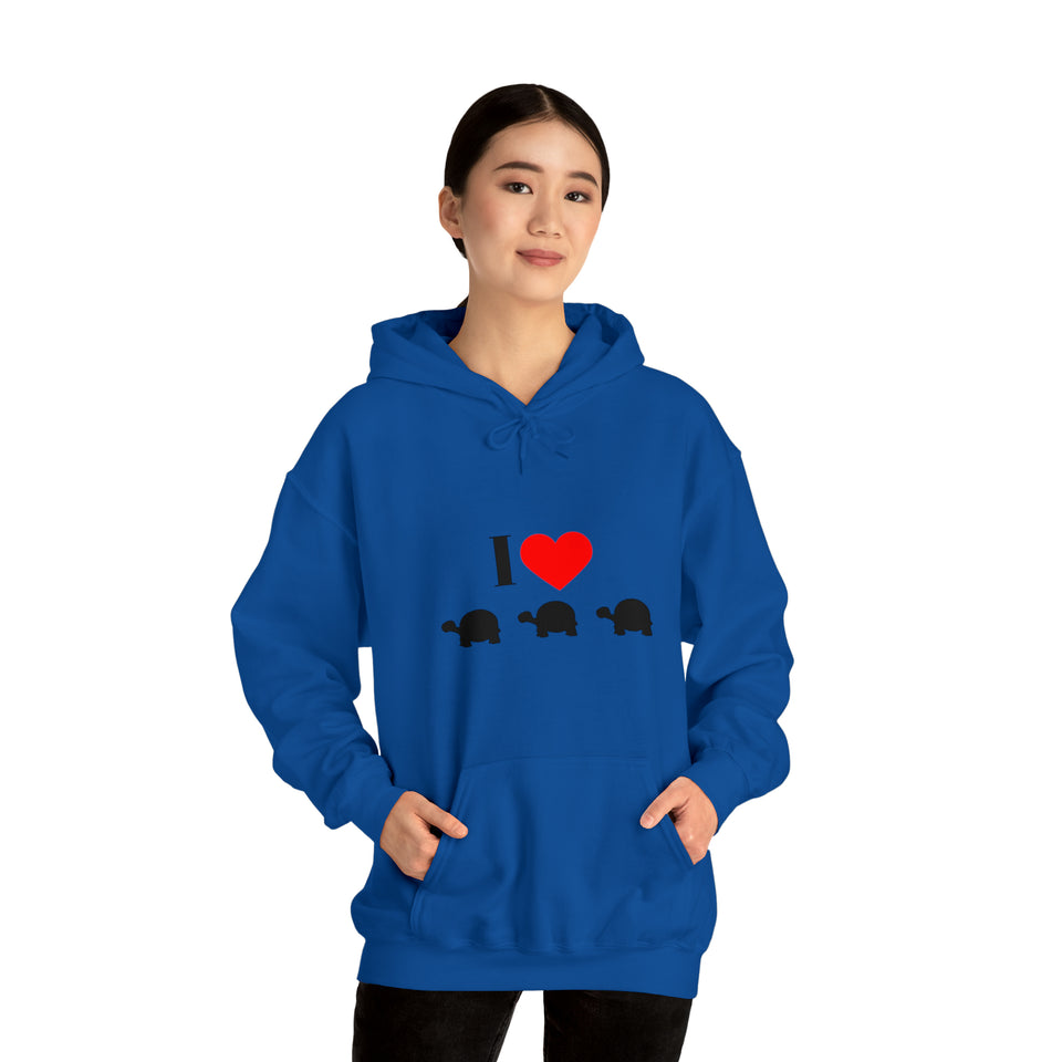 I Love Turtles Unisex Heavy Blend™ Hooded Sweatshirt