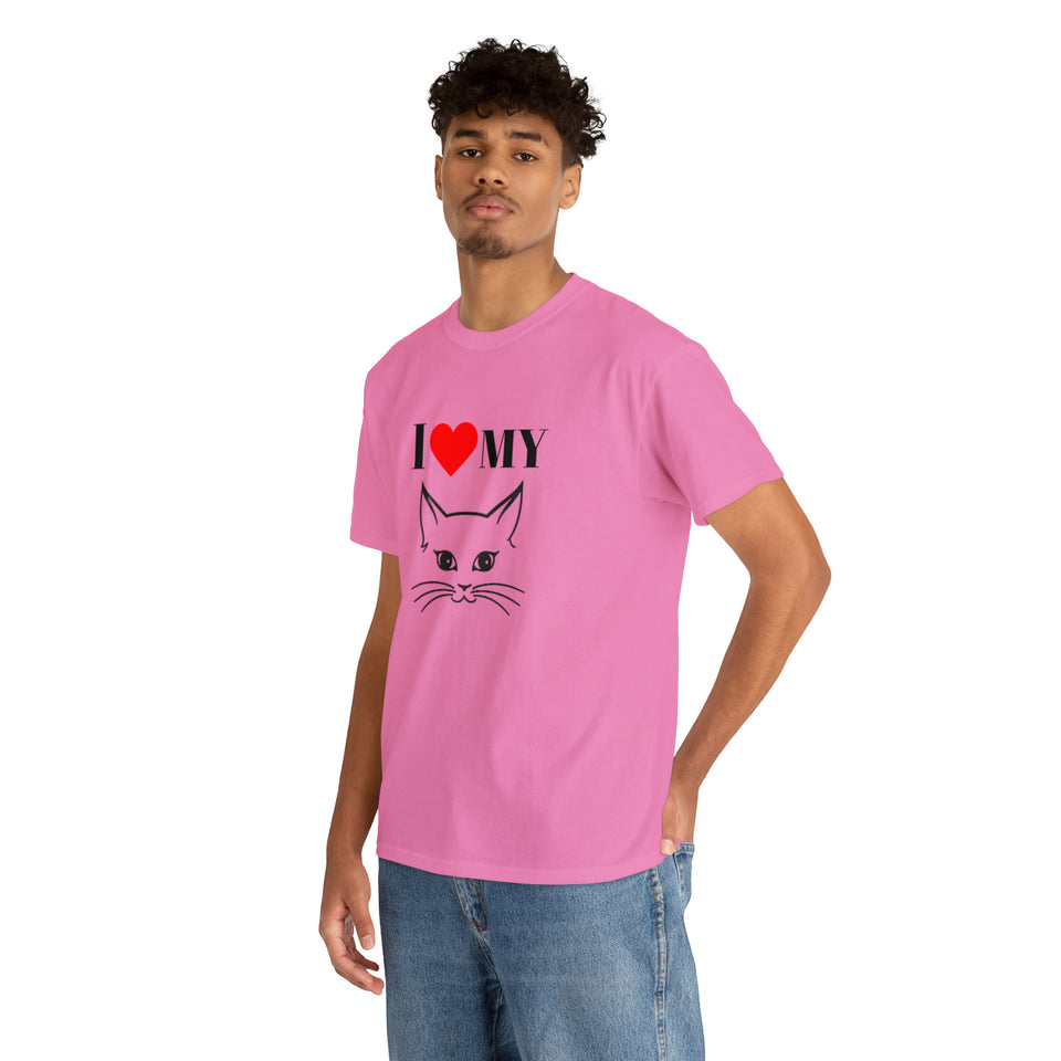 I Love My Cat Unisex Heavy Cotton Tee