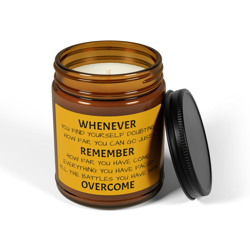 Overcome Scented Soy Candle (Multi-Size, Amber Jar)