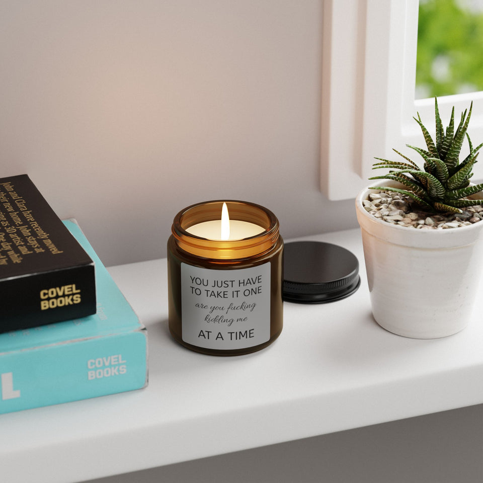 One At A Time Scented Soy Candle (Multi-Size, Amber Jar)