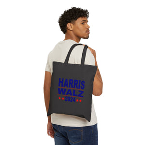 Harris Walz 2024 Cotton Canvas Tote Bag