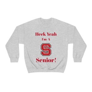 Heck Yeah I'm A NC State Senior Unisex Heavy Blend™ Crewneck Sweatshirt