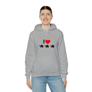 I Love Turtles Unisex Heavy Blend™ Hooded Sweatshirt