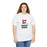I Love My Great Dane Unisex Heavy Cotton Tee