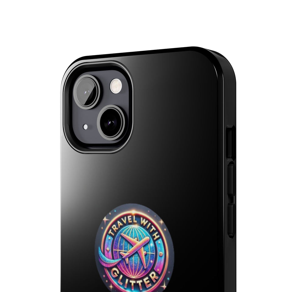 Travel With Glitter Tough Phone Cases