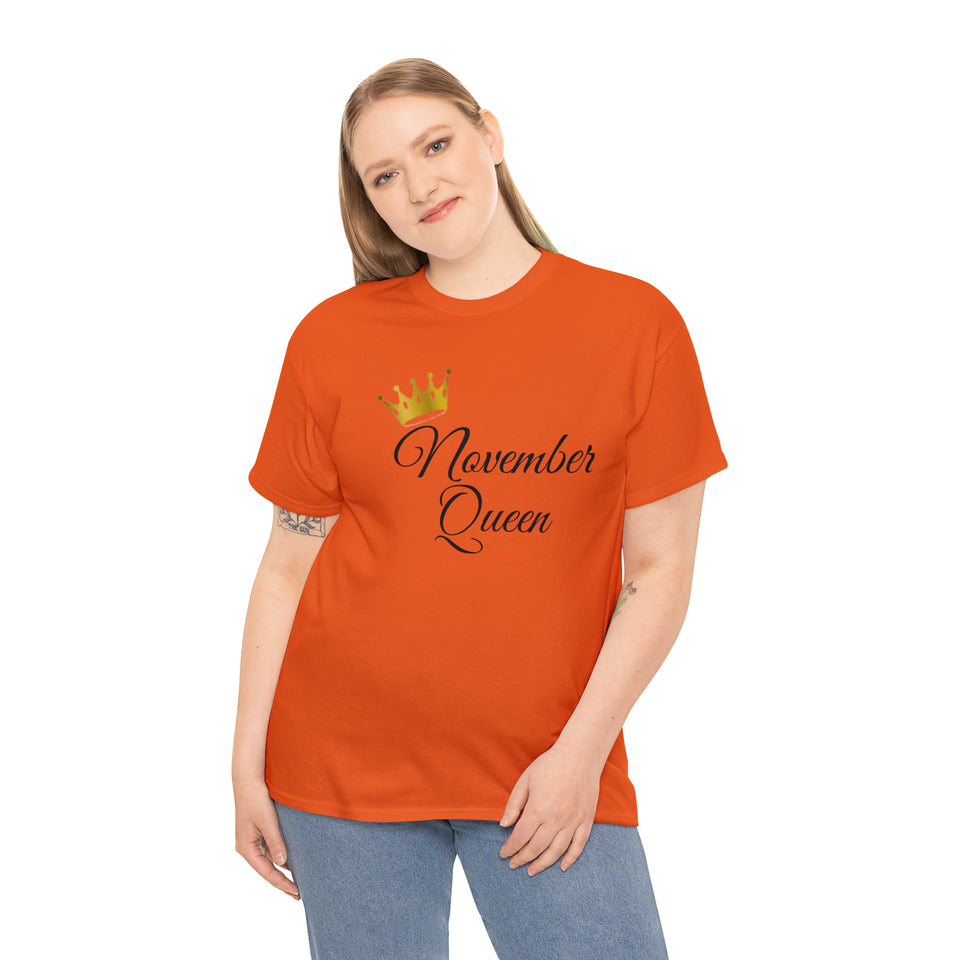 November Queen Unisex Heavy Cotton Tee