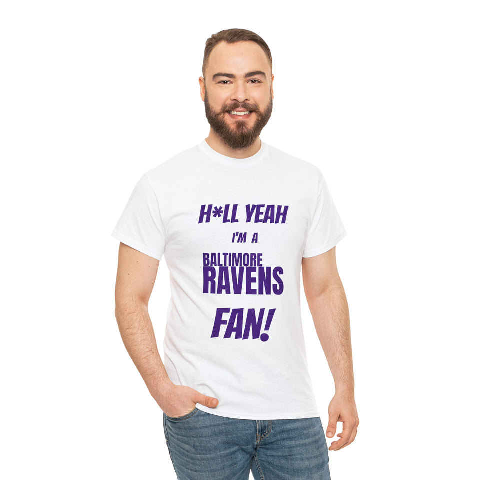 Baltimore Ravens Football Unisex Heavy Cotton Tee