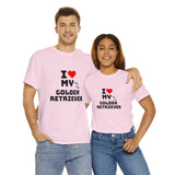 I Love My Golden Retriever Unisex Heavy Cotton Tee