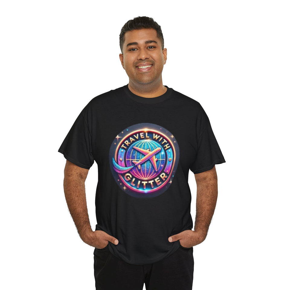 Travel With Glitter Unisex Heavy Cotton Tee