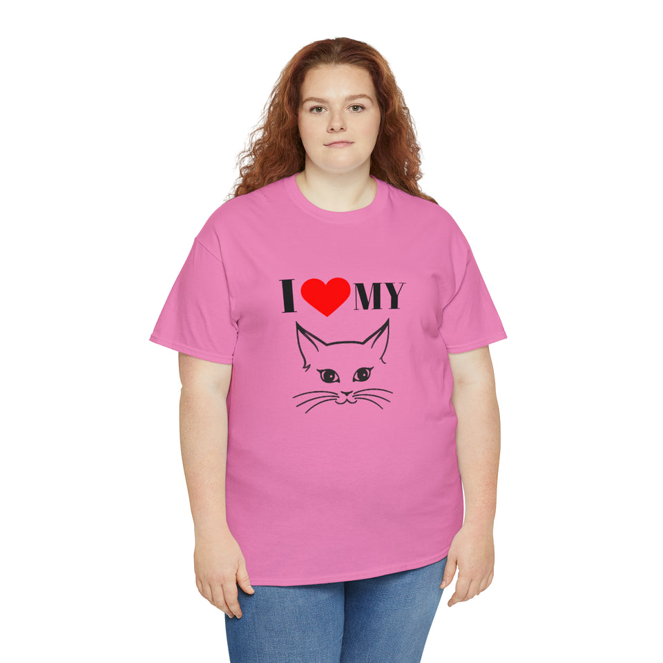 I Love My Cat Unisex Heavy Cotton Tee