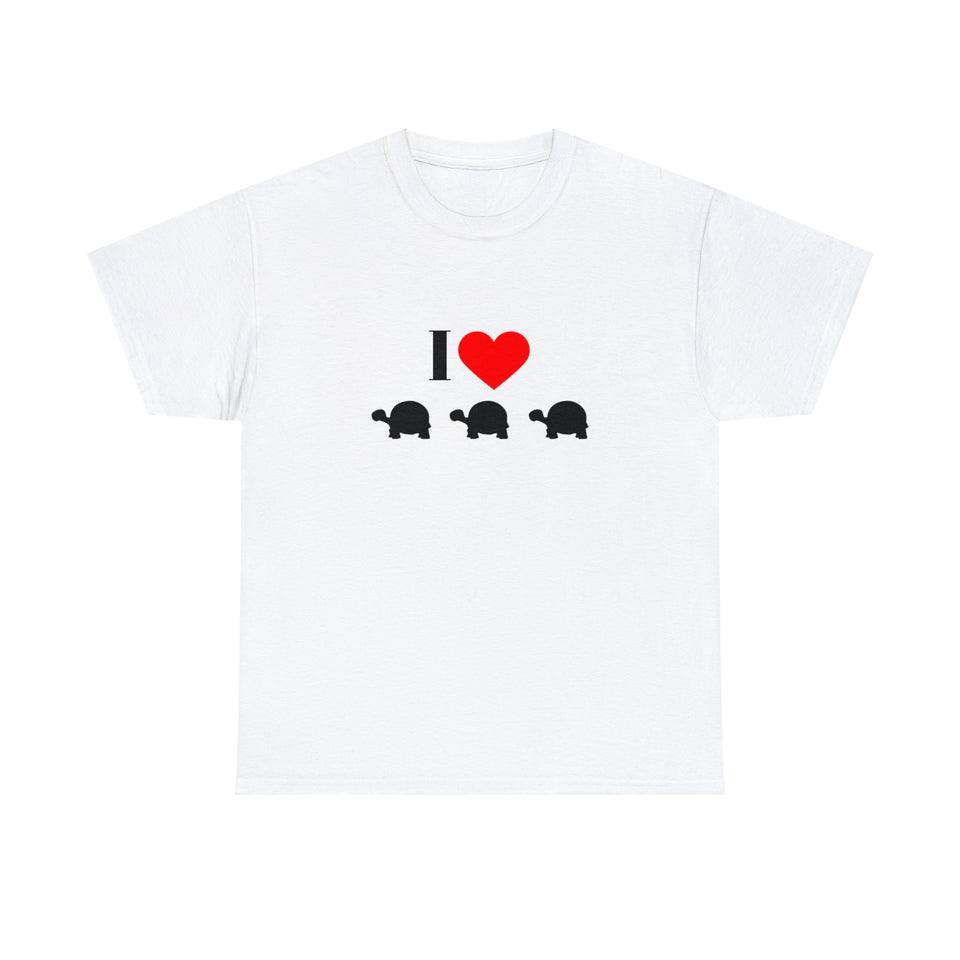 I Love Turtles Unisex Heavy Cotton Tee