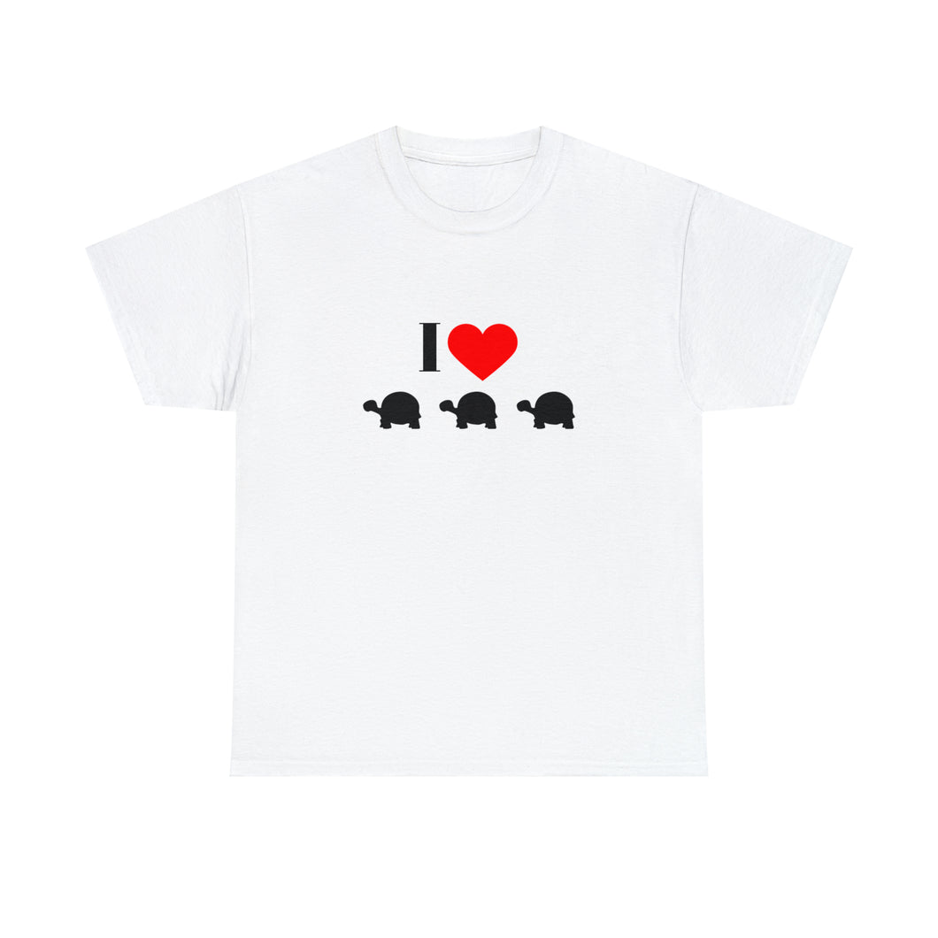 I Love Turtles Unisex Heavy Cotton Tee
